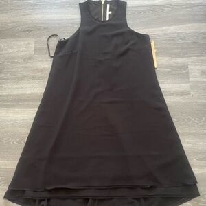 Rachel Roy Womens Sleeveless Shift Dress Black Double Layer Above Knee New S